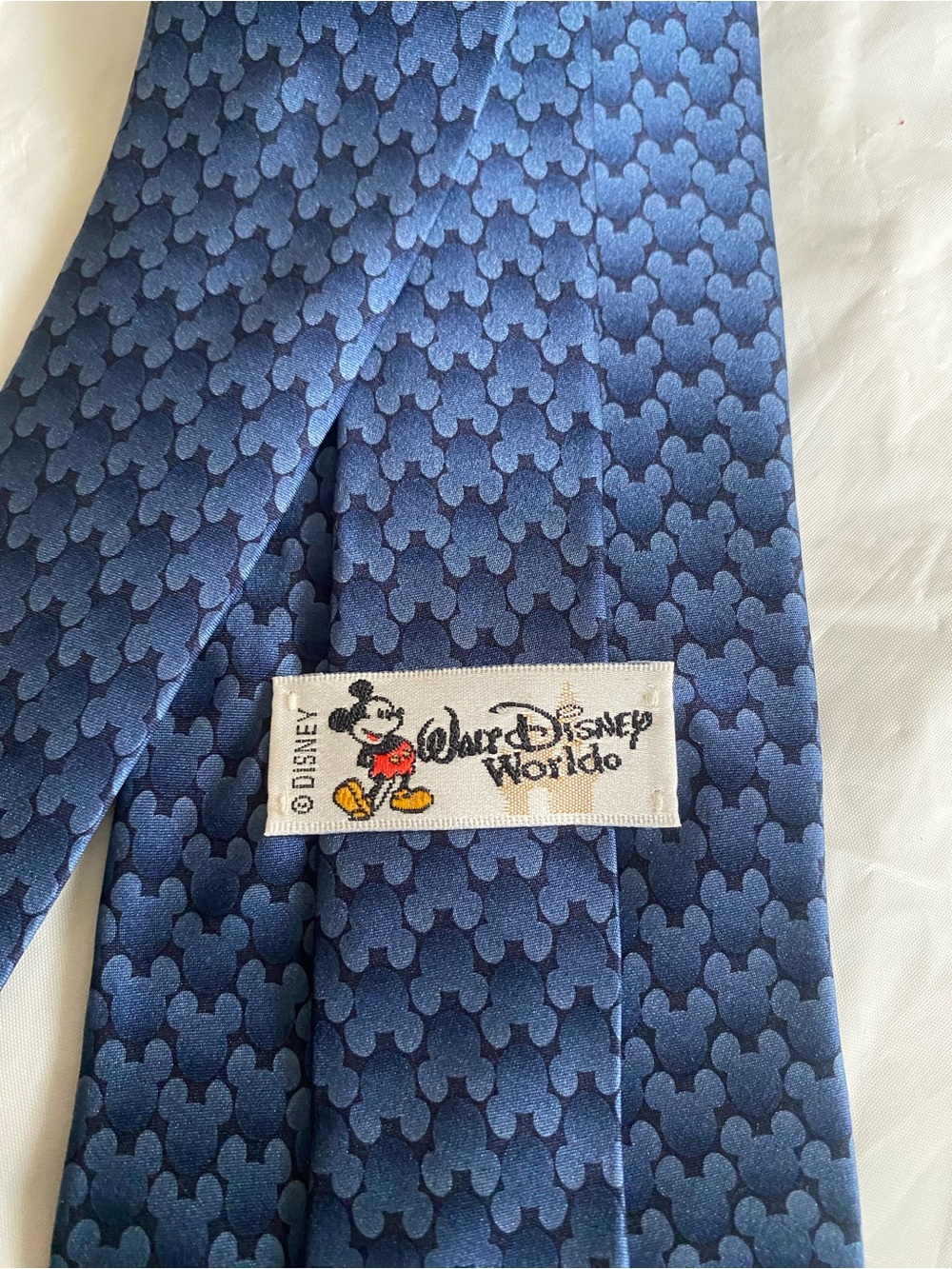 Walt Disney World Mickey Mouse Blue Patterned Tie